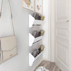 Wall Mounted Bathroom Slipper Rack Shoe Storage