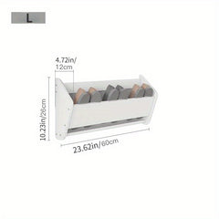 Wall Mounted Bathroom Slipper Rack Shoe Storage