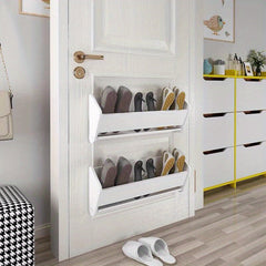 Wall Mounted Bathroom Slipper Rack Shoe Storage