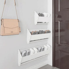 Wall Mounted Bathroom Slipper Rack Shoe Storage