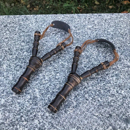 2pcs Bamboo Wooden Slingshot Toy for Outdoor Play