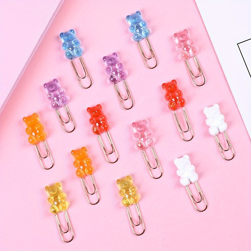 Candy Bear Metal Rose Golden Paper Clip Stationery
