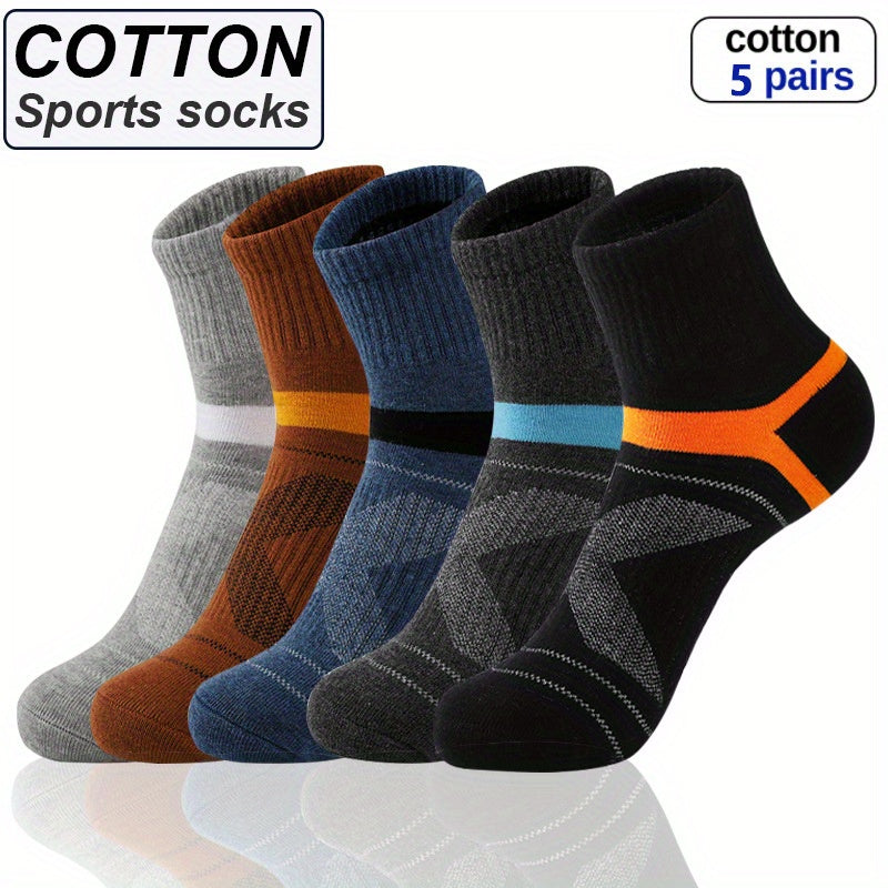 Men's Running Basketball Socks Comfortable Sweat Absorption Ankle Socks