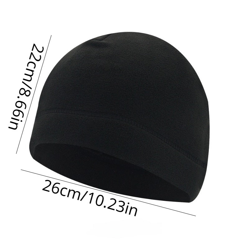 Winter Fleece Beanie Hat Windproof Warm Sports Hat