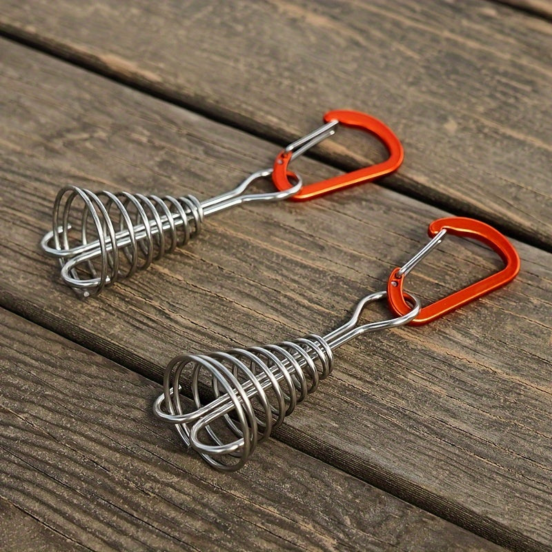 4pcs Windproof Octopus Deck Nail Camping Tent Anchor Pegs With Carabiner