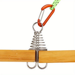 4pcs Windproof Octopus Deck Nail Camping Tent Anchor Pegs With Carabiner