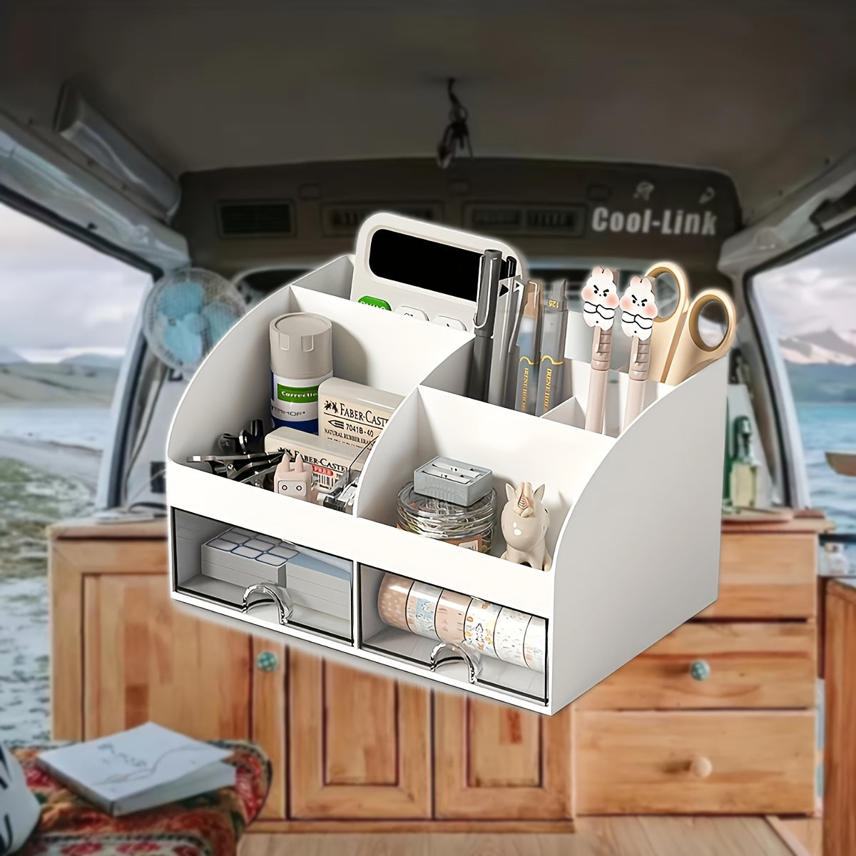 Transparent Desktop Storage Drawer Cabinet