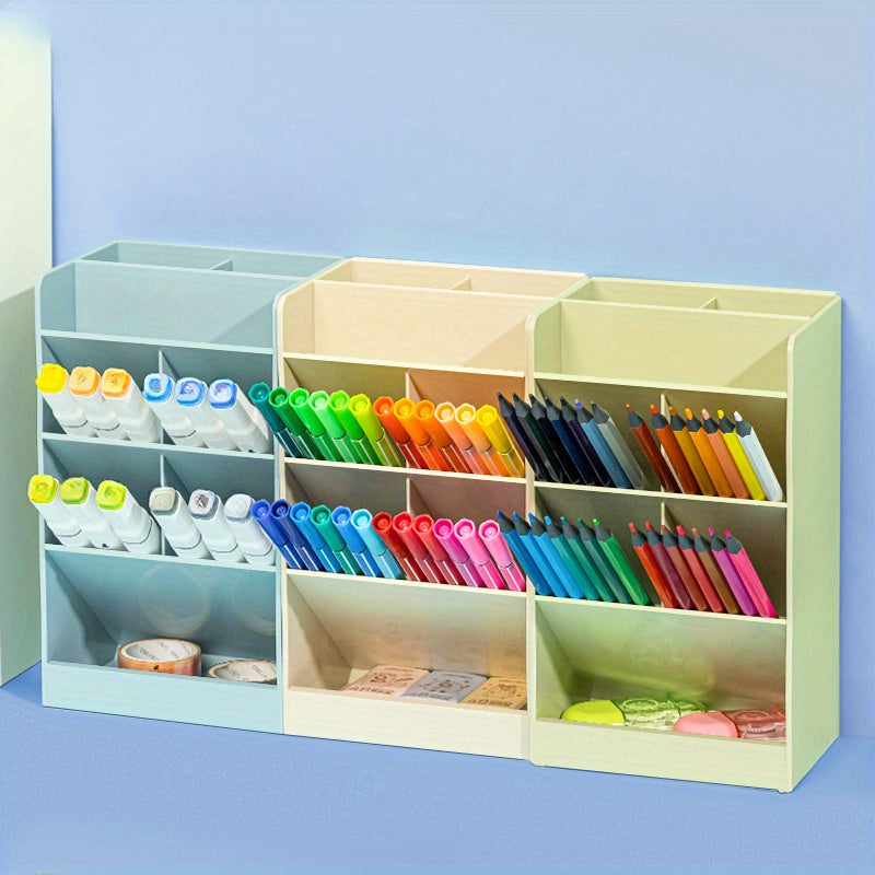 Oblique Insertion Pen Storage Box for Office School Home