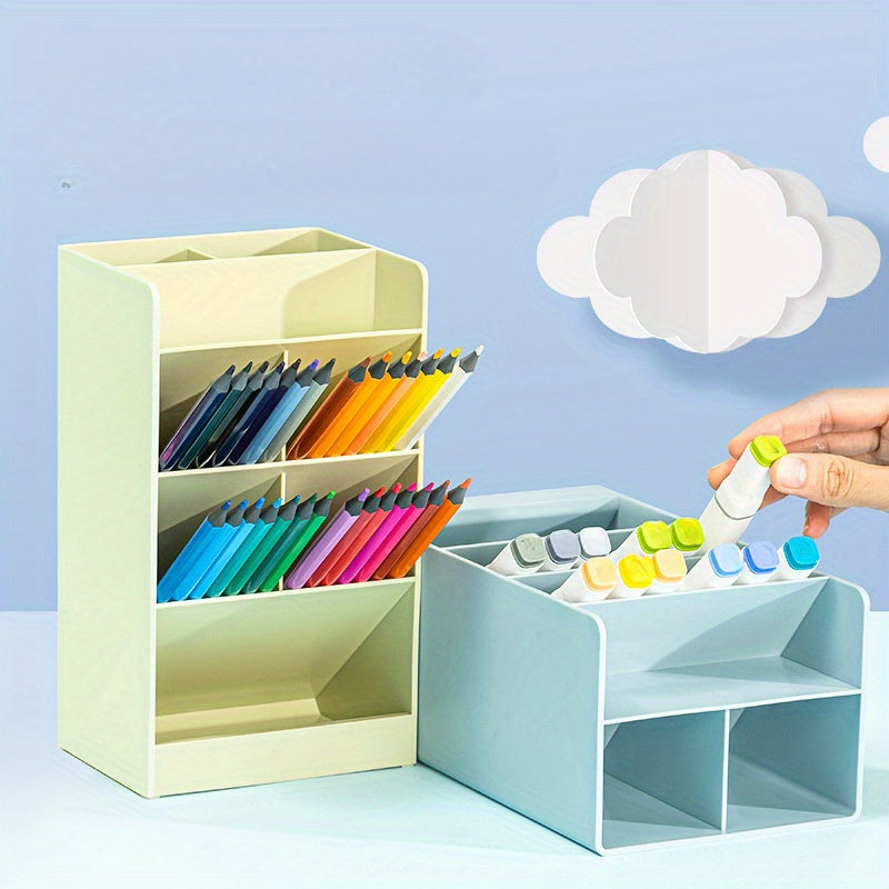 Oblique Insertion Pen Storage Box for Office School Home