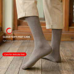 5 Pairs Men's Solid Thermal Mid calf Socks Winter Soft Comfy Unisex Breathable