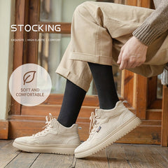 5 Pairs Men's Solid Thermal Mid calf Socks Winter Soft Comfy Unisex Breathable