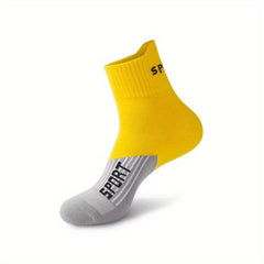 Men's Cotton Sports Socks Wear resistant Basketball Mid Calf Crew Socks