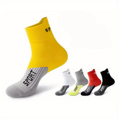 Men's Cotton Sports Socks Wear resistant Basketball Mid Calf Crew Socks