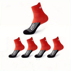 Men's Cotton Sports Socks Wear resistant Basketball Mid Calf Crew Socks