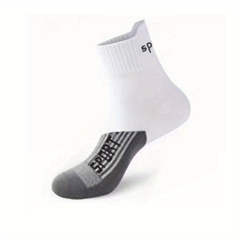 Men's Cotton Sports Socks Wear resistant Basketball Mid Calf Crew Socks