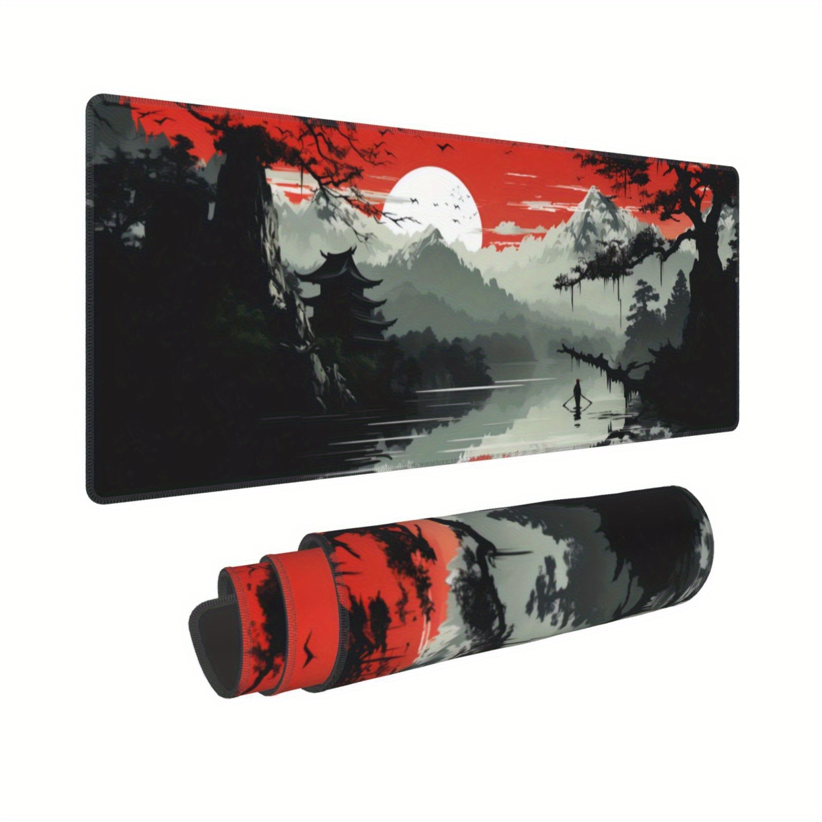 Japanese Landscapes Large Mouse Pad XL Keyboard Mat Long Mousepad