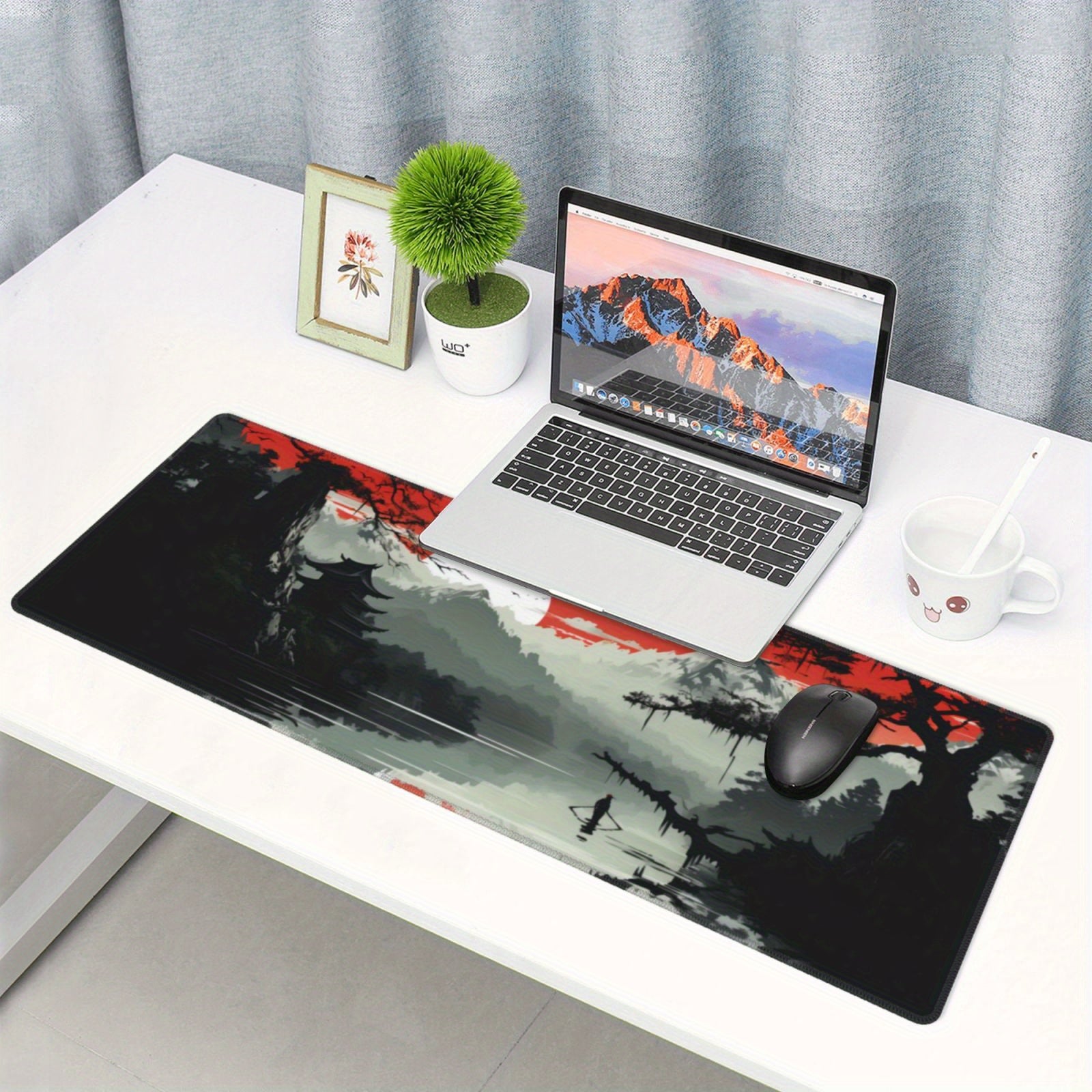 Japanese Landscapes Large Mouse Pad XL Keyboard Mat Long Mousepad