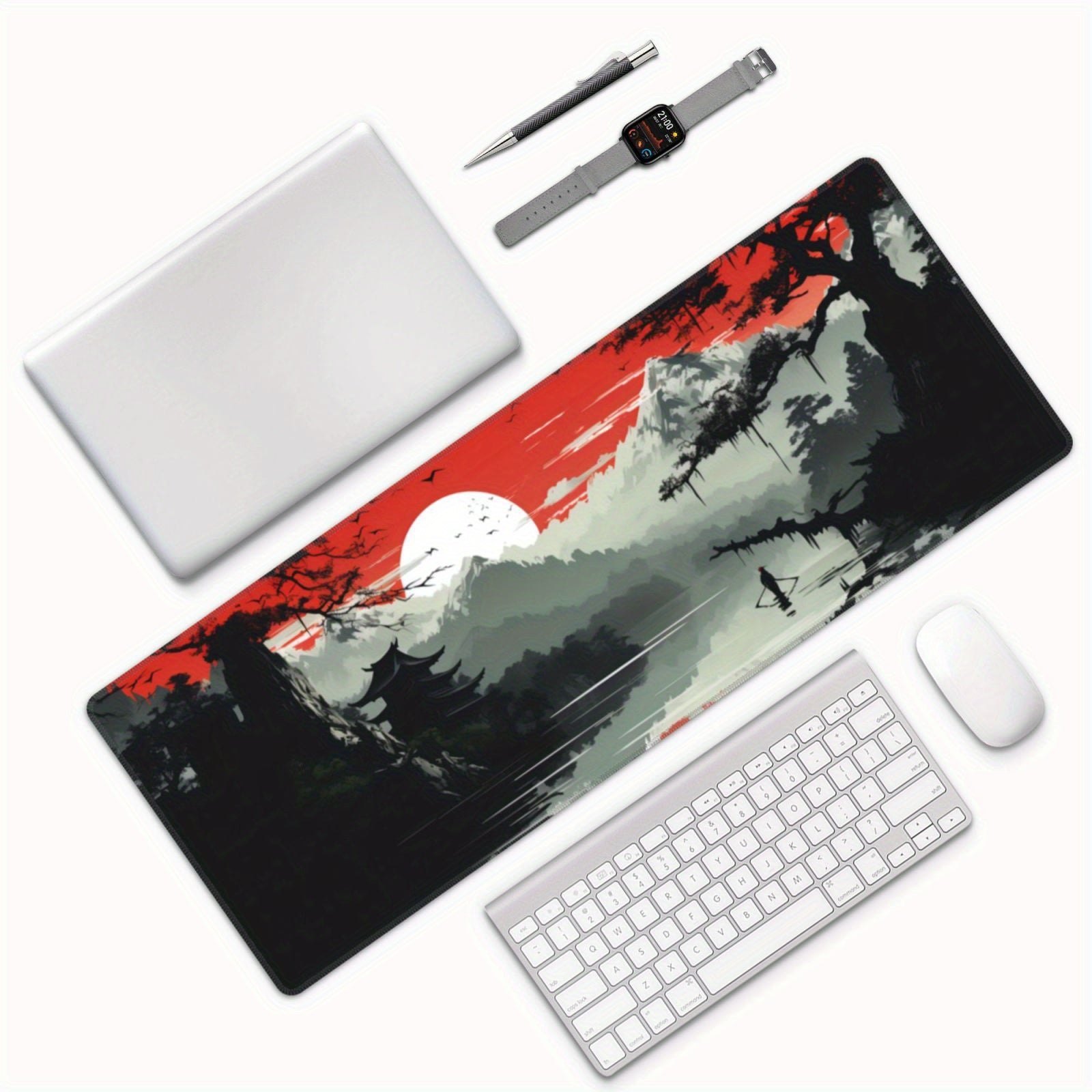 Japanese Landscapes Large Mouse Pad XL Keyboard Mat Long Mousepad