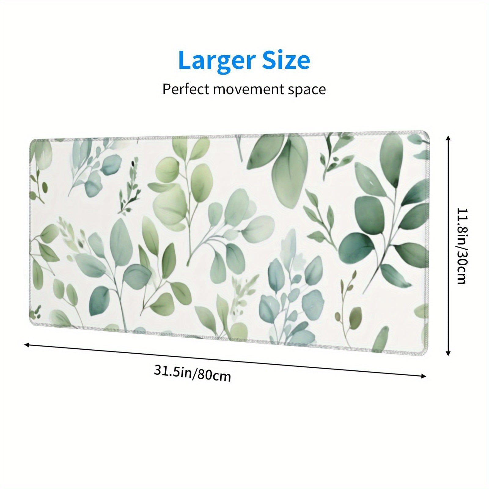 Desk Pad Protector Mouse Pad Mat Eucalyptus Leaves Pattern
