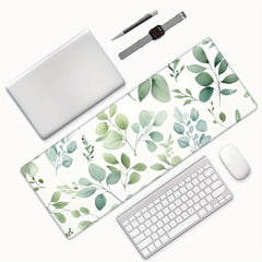 Desk Pad Protector Mouse Pad Mat Eucalyptus Leaves Pattern