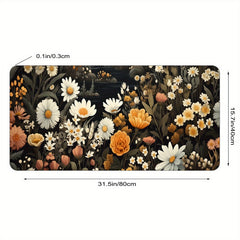 Floral Garden Desk Pad Protector Mouse Pad Mat Non Slip Rubber Desk Mat