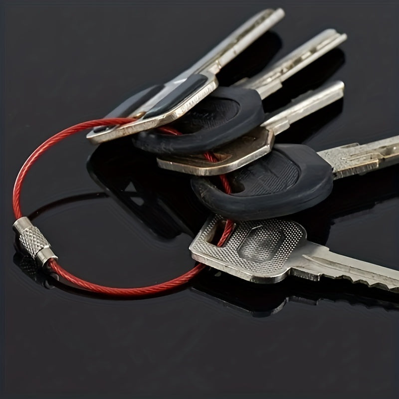 10pcs Stainless Steel Keychain Cable Rope for Men