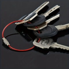 10pcs Stainless Steel Keychain Cable Rope for Men