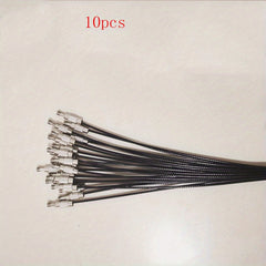 10pcs Stainless Steel Keychain Cable Rope for Men