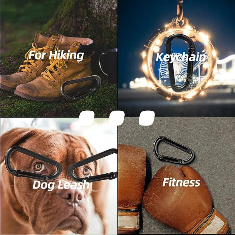Durable D Buckle Keychain Portable Metal Buckle Camping Hiking Accessory