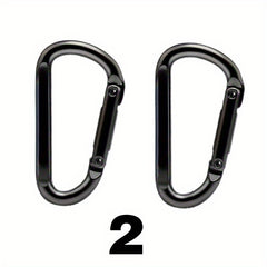Durable D Buckle Keychain Portable Metal Buckle Camping Hiking Accessory