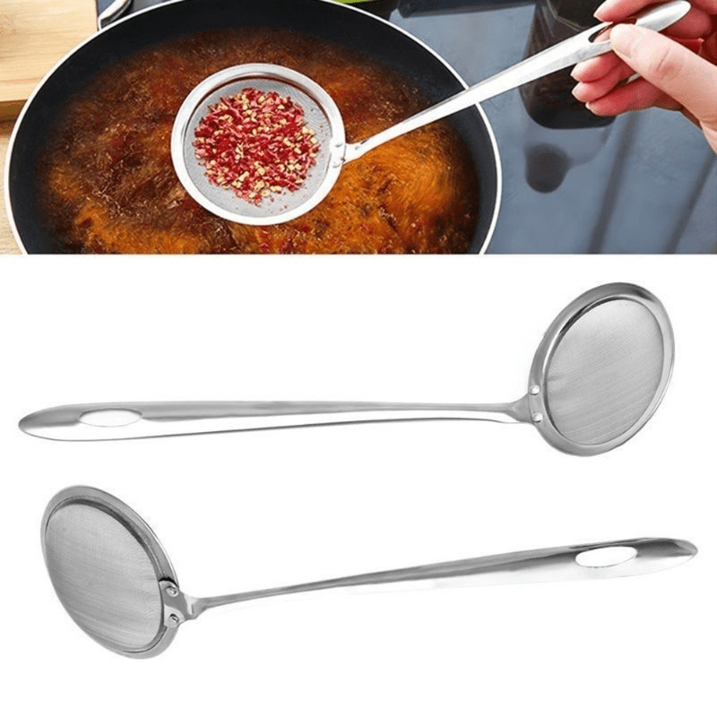 Stainless Steel Mesh Skimmer Spoon for Straining and Sifting
