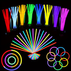 100 Glow in Dark Sticks Neon Party Supplies for Halloween & Christmas