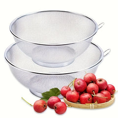 Stainless Steel Draining Basket for Rinsing & Draining