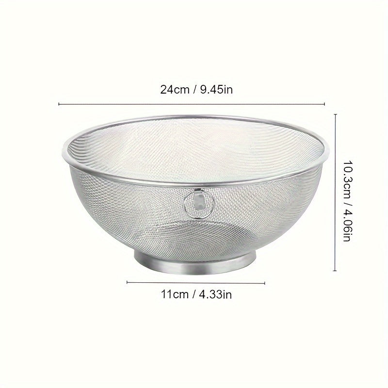 Stainless Steel Draining Basket for Rinsing & Draining
