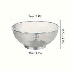 Stainless Steel Draining Basket for Rinsing & Draining