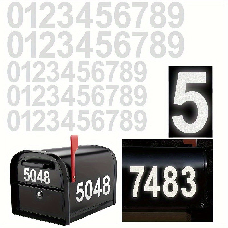10pcs Reflective Digital Number Sticker