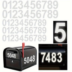 10pcs Reflective Digital Number Sticker