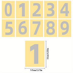 10pcs Reflective Digital Number Sticker