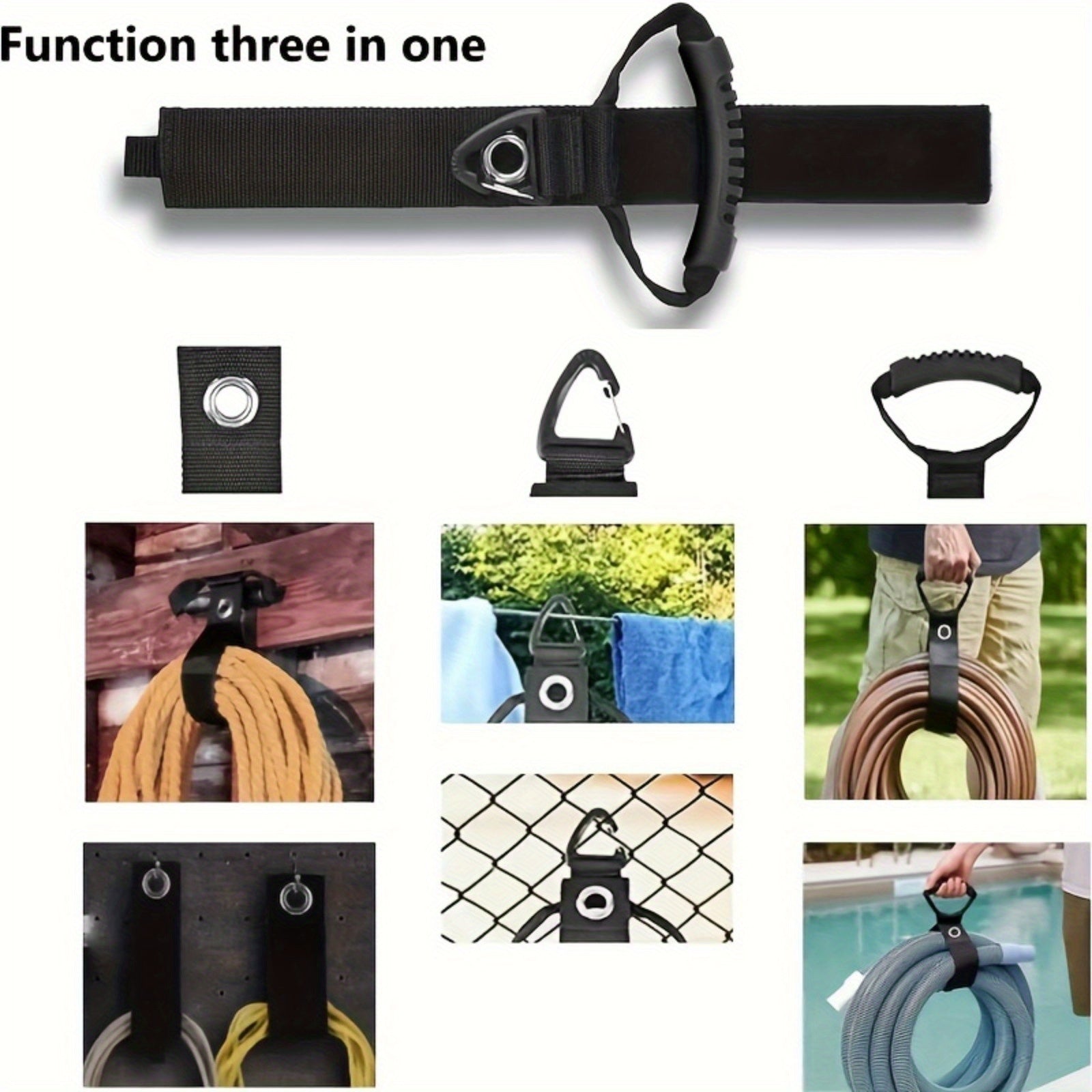 Heavy Duty Storage Straps for Cables, Hoses, Ropes