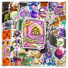 50pcs Witch Magic Book Cartoon Waterproof Stickers DIY Motorcycle Laptop Hel