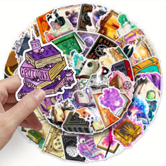 50pcs Witch Magic Book Cartoon Waterproof Stickers DIY Motorcycle Laptop Hel