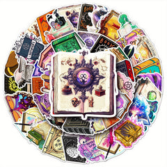 50pcs Witch Magic Book Cartoon Waterproof Stickers DIY Motorcycle Laptop Hel