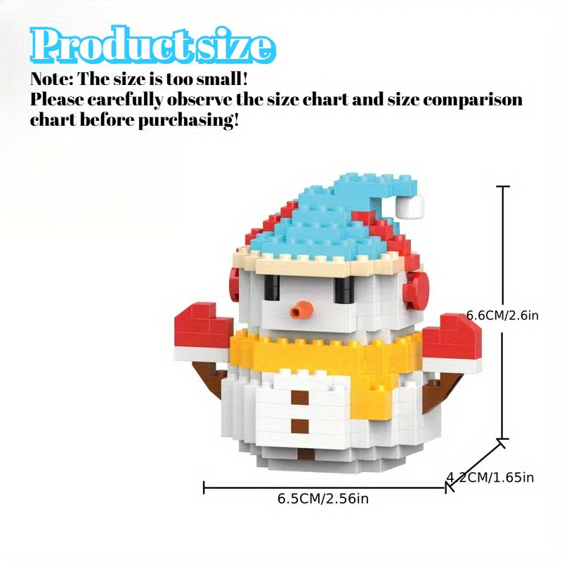 Christmas Characters Building Blocks Toys Santa Train Snowman Reindeer
