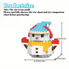 Christmas Characters Building Blocks Toys Santa Train Snowman Reindeer