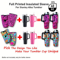 Insulated Sleeve for 40oz Tumbler Funny Printed Design