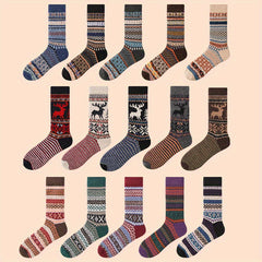 Ethnic Style Vintage Wool Socks for Winter Wear