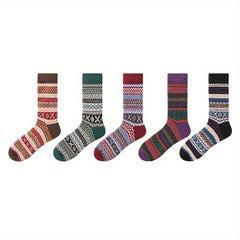 Ethnic Style Vintage Wool Socks for Winter Wear