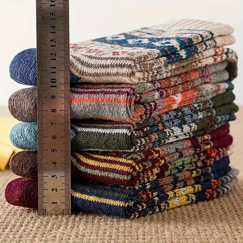 Ethnic Style Vintage Wool Socks for Winter Wear