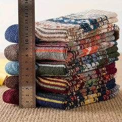 Ethnic Style Vintage Wool Socks for Winter Wear