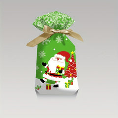 50pcs Christmas Gift Bags With Ribbon Drawstring for Candy Fruit